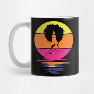 Praying Afro Girl, Black woman, Natural Hair, Black Queen Mug