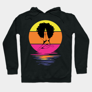 Praying Afro Girl, Black woman, Natural Hair, Black Queen Hoodie