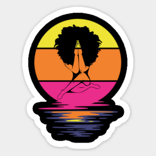 Praying Afro Girl, Black woman, Natural Hair, Black Queen Magnet