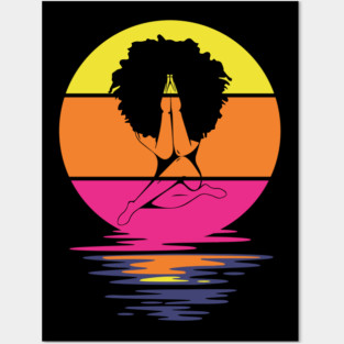 Praying Afro Girl, Black woman, Natural Hair, Black Queen Posters and Art