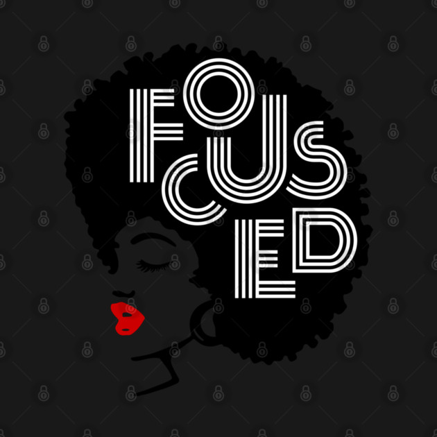 Focused Black Beauty, Natural hair, Black girl, Black woman by UrbanLifeApparel