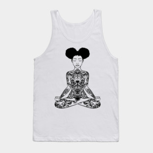 Black Woman, Meditation, Black Women, Afro Puff, Black Hair, Natural Hair Tank Top