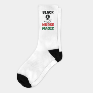 Black Nurse Magic, Nurse, Black Women, Afro Puff, Black Hair, Natural Hair Socks