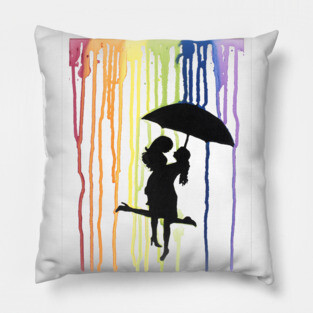 Kissing in the Rain Pillow