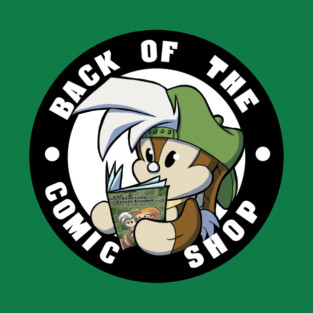 Back of the comic Shop T-Shirt