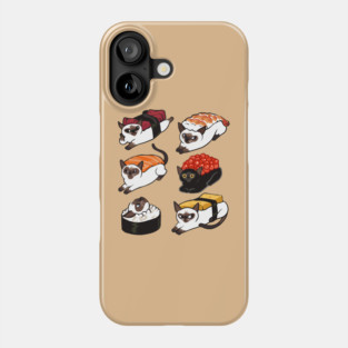 Sushi Siamese Cat Phone Case
