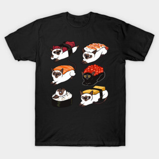 Sushi Siamese Cat T-Shirt