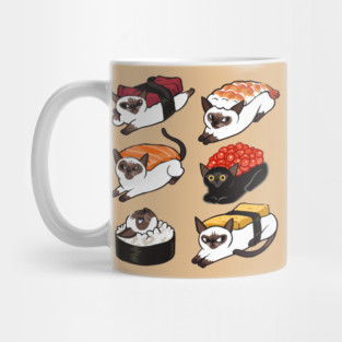 Sushi Siamese Cat Mug