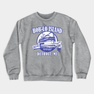 Boblo Island, Detroit MI (vintage distressed look) Crewneck Sweatshirt