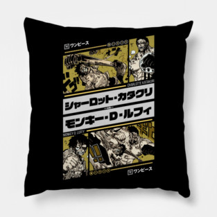 Luffy the Pirate vs. Commander Katakuri - One Piece Versus Design V2 Pillow