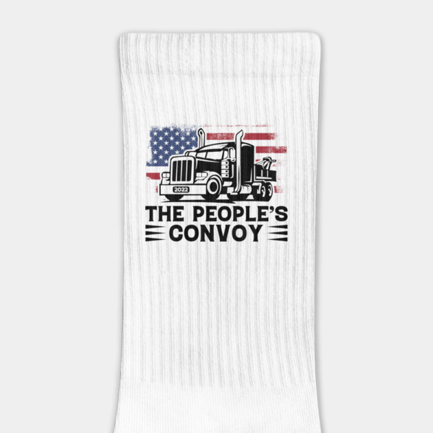 The Peoples Convoy Freedom Convoy 2022 American Flag USA Trucker Support Truckers by Tshirtiz