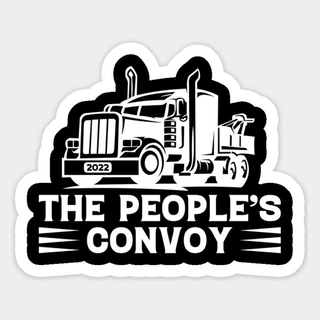 The Peoples Convoy Freedom Convoy 2022 American US Trucker Support Truckers Magnet by Tshirtiz