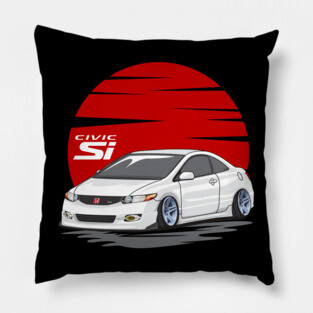 Honda Civic Si (White) Pillow