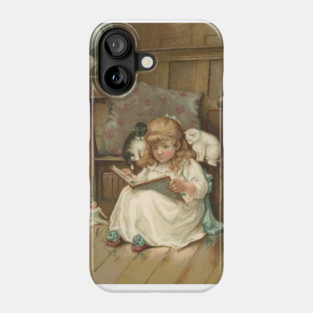 Girl with Kittens Phone Case