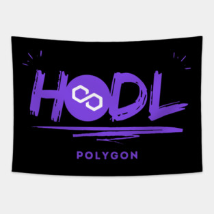 Hodl Polygon Matic Crypto Coin Tapestry