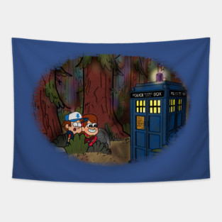 A TARDIS at Gravity Falls Tapestry