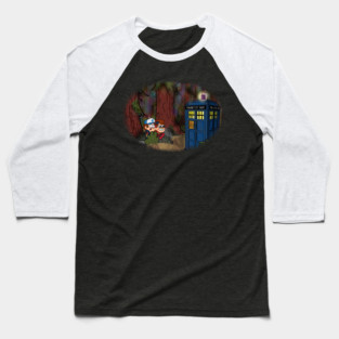 A TARDIS at Gravity Falls Baseball T-Shirt