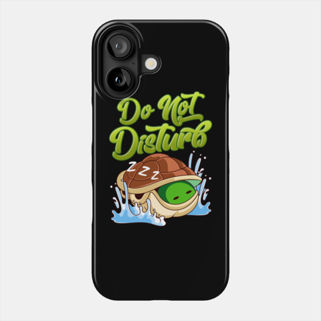 Cute Turtles Do Not Disturb Turtle in Shell Phone Case by belownormal