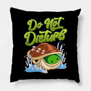 Cute Turtles Do Not Disturb Turtle in Shell Pillow