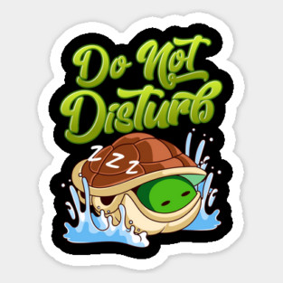 Cute Turtles Do Not Disturb Turtle in Shell Magnet