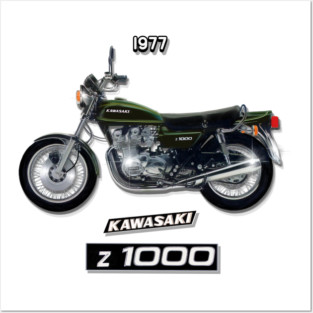 The Sublime 1977 Kawasaki Z 1000 Motorcycle by MotorManiac Posters and Art