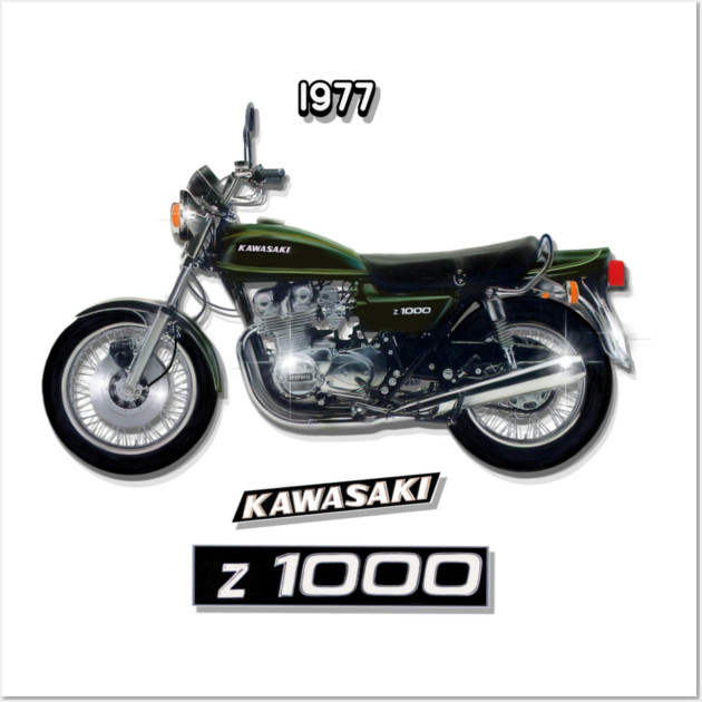 The Sublime 1977 Kawasaki Z 1000 Motorcycle by MotorManiac Wall Art by MotorManiac