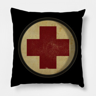 Vintage Medic Cross Pillow