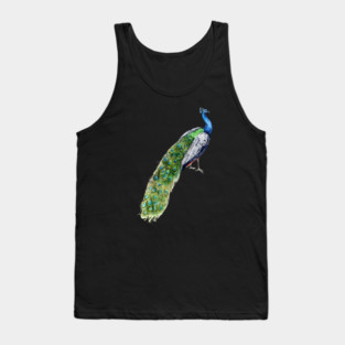 Green Peacock Tank Top