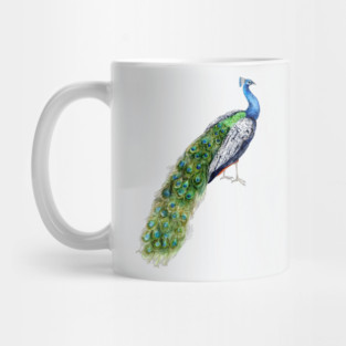 Green Peacock Mug