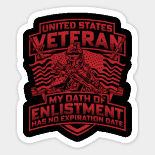 United States veteran my oath of enlistment has no expiration date Red Magnet