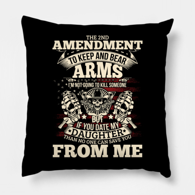 The 2nd Amendment, To Keep and bear arms Pillow by Silly Me Studio