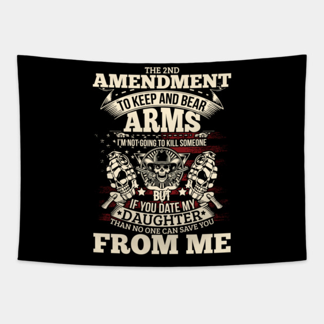 The 2nd Amendment, To Keep and bear arms Tapestry by Silly Me Studio