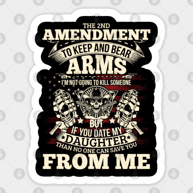 The 2nd Amendment, To Keep and bear arms Sticker by Silly Me Studio