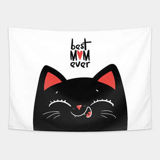 Best mom ever cat Tapestry