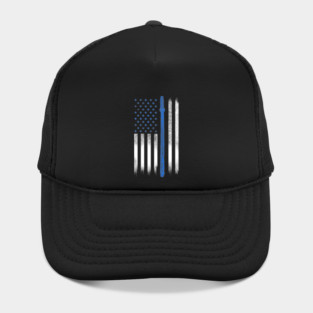 Blue line USA Flag, Police Hat