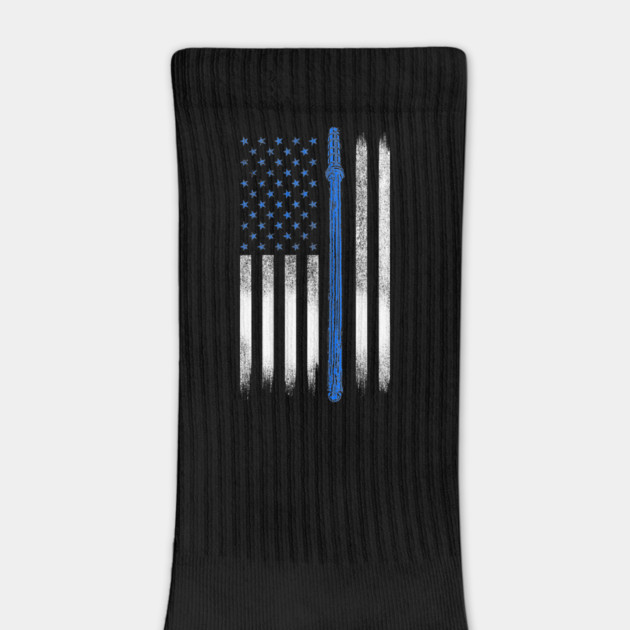 Blue line USA Flag, Police by Silly Me Studio