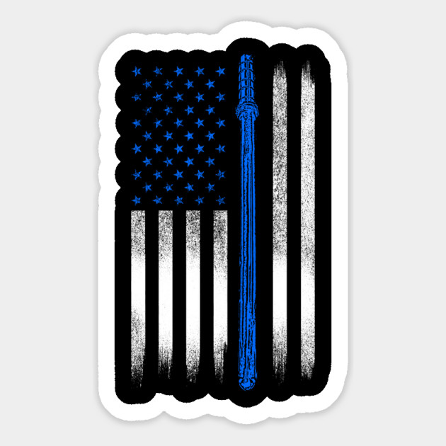 Blue line USA Flag, Police Magnet by Silly Me Studio