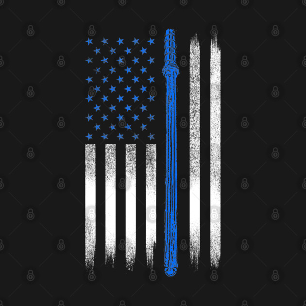 Blue line USA Flag, Police by Silly Me Studio