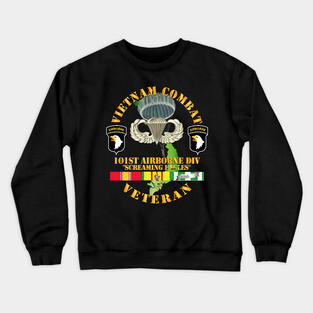 Vietnam Combat Veteran w 101st Airborne Div SSI V1 Crewneck Sweatshirt