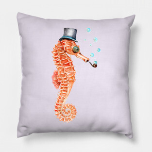 Victorian Seahorse Pillow