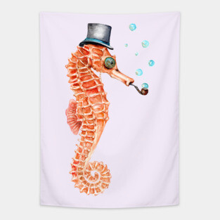Victorian Seahorse Tapestry