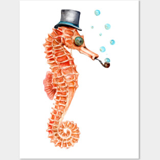 Victorian Seahorse Posters and Art