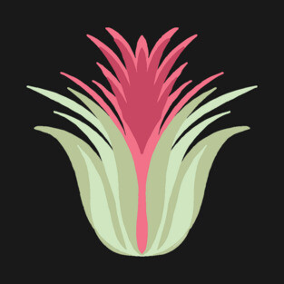 Air Plant Green and Red Tones T-Shirt