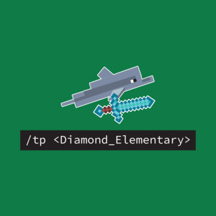 Minecraft Diamond Dolphin Teleport Command T-Shirt