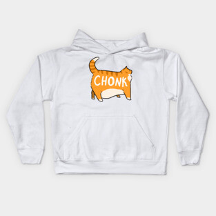 Chonky Orange Tabby Cat Kids Hoodie