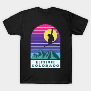 Ski Keystone Colorado Retro Sunset T-Shirt