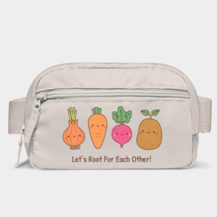 Cute Vegetables Lets Root For Each Other Positive Words Bag