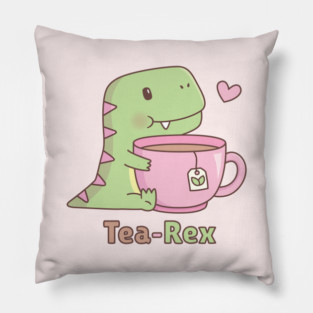 Cute Dinosaur Tea-Rex Hugging Teacup Pillow