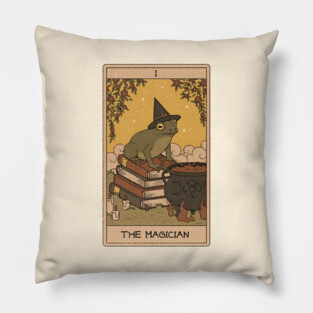 The Magician - Frogs Tarot Pillow