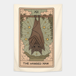 The Hanged Man - Bat Tarot Tapestry